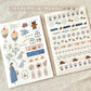 ranmyu A6 washi sticker sheet set - Cream Soda