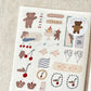 ranmyu A6 washi sticker sheet set - Girl and Kuma