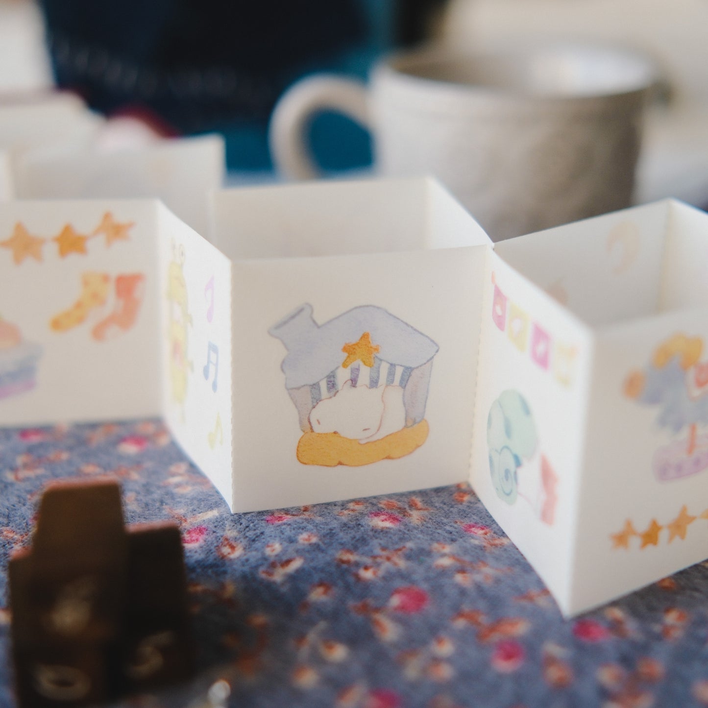 Teayou Kiss-cut Washi Tape Mini Booklet - Reading Sleeping