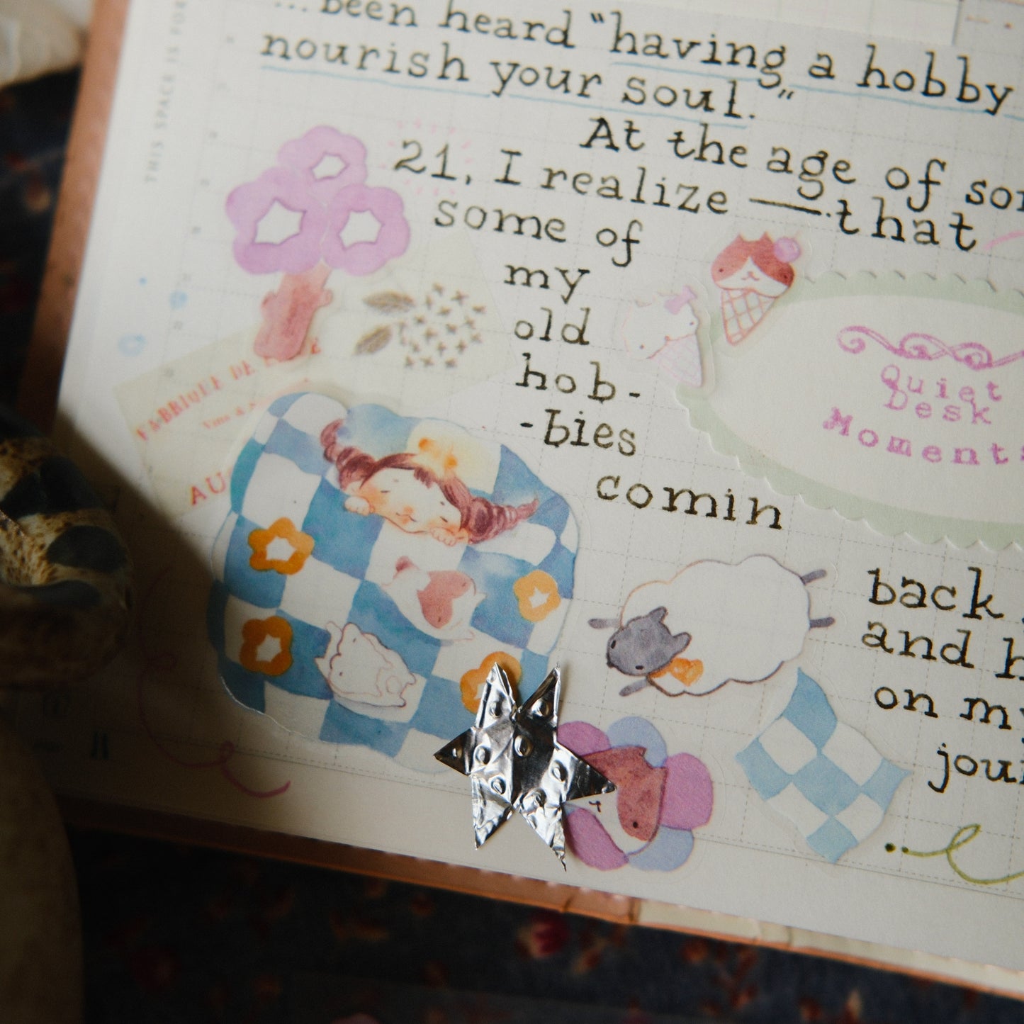 Teayou Kiss-cut PET Tape -  Reading Sleeping