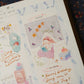 Teayou Kiss-cut Washi Tape Mini Booklet - Reading Sleeping