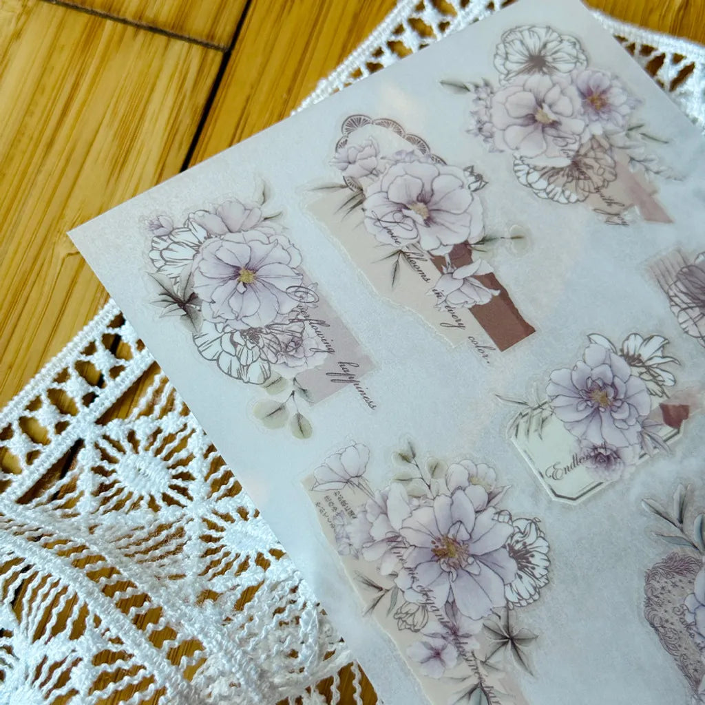 Loidesign Print-On Sticker Set - Rose in the Morning Light