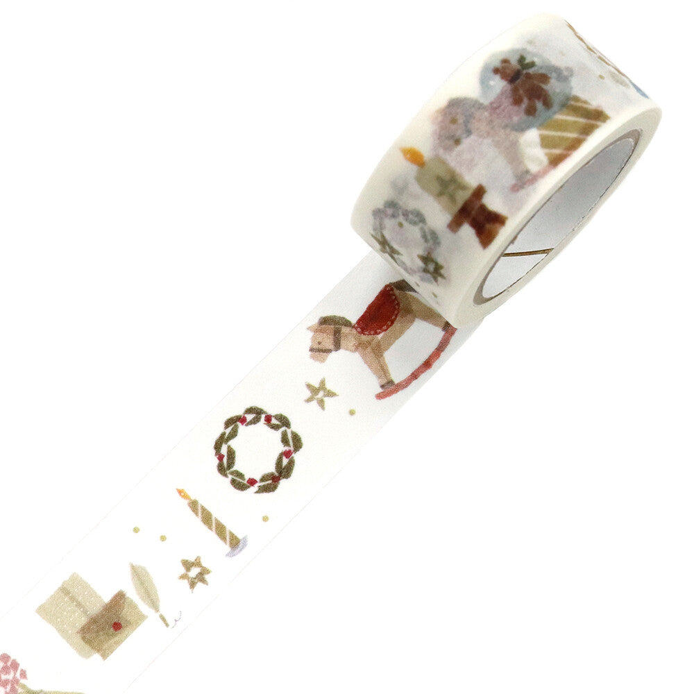 Miki Tamura x Saien Washi Art Washi Tape - Star and Rocking Horse