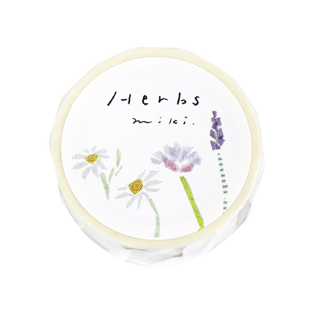 Miki Tamura x Saien Washi Art Washi Tape - Herbs