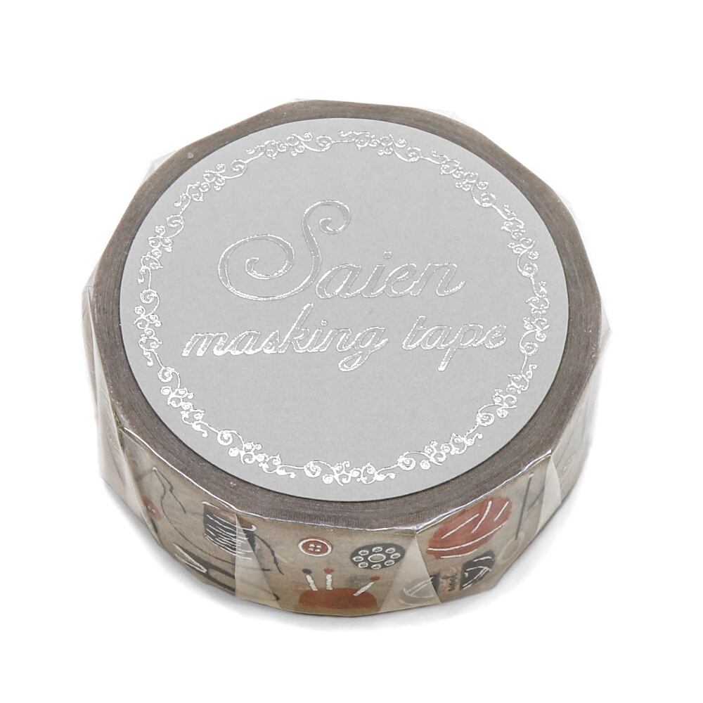 Saien Sewing Silver Foil Washi Tape