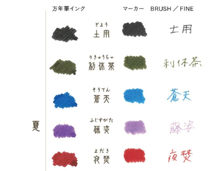 Sailor Shikiori Bottled Ink - Summer Collection