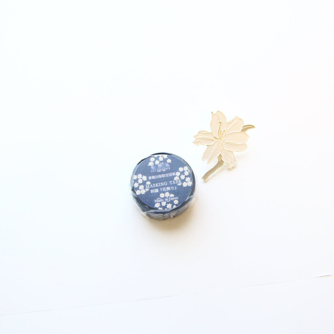 Seitousha Embroidery Pattern Washi Tape, Limited Edition - Flower Decoration (MT5-031)