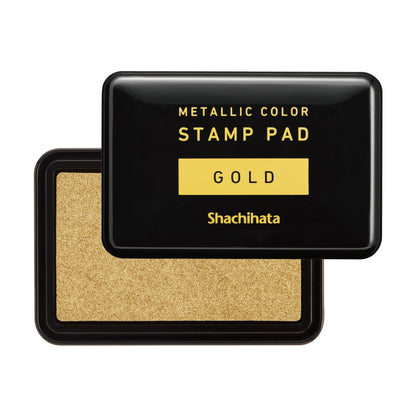 Shachihata Metallic Oil-based Ink Pad, Gold and Silver