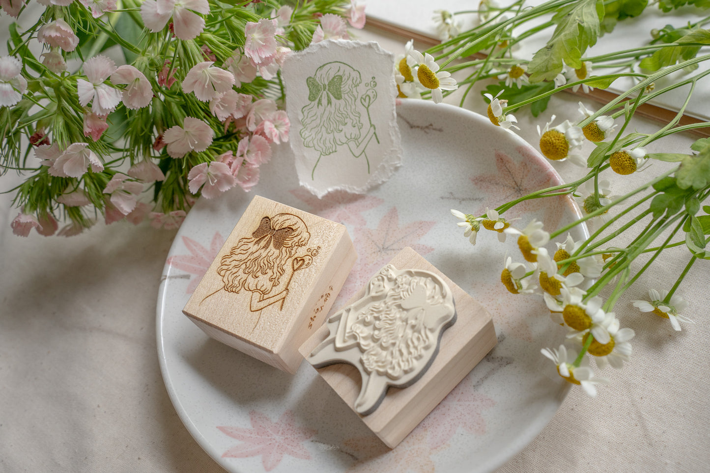 Sho Little Happiness Spring Wooden Stamp - 3 designs