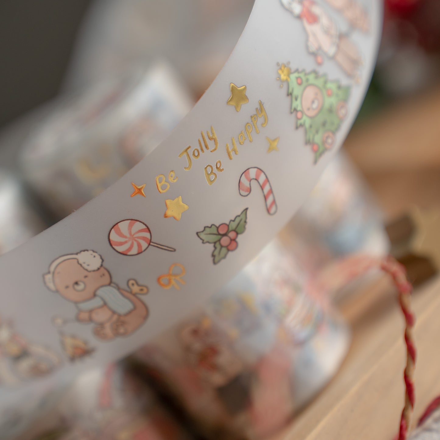 Sho Little Happiness Beary Christmas Gold Foil Matte PET Tape