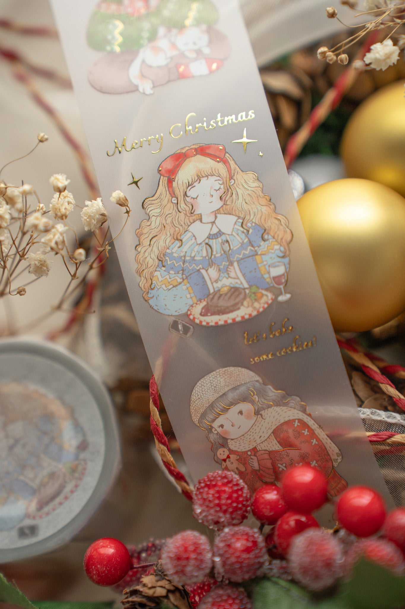 One Loop Sample - Sho Little Happiness Merry Merry Gold Foil Matte PET Tape