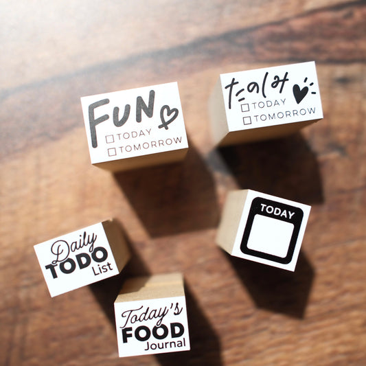 siawasehanko SUNKODO FUN Series Rubber Stamps, 5 designs