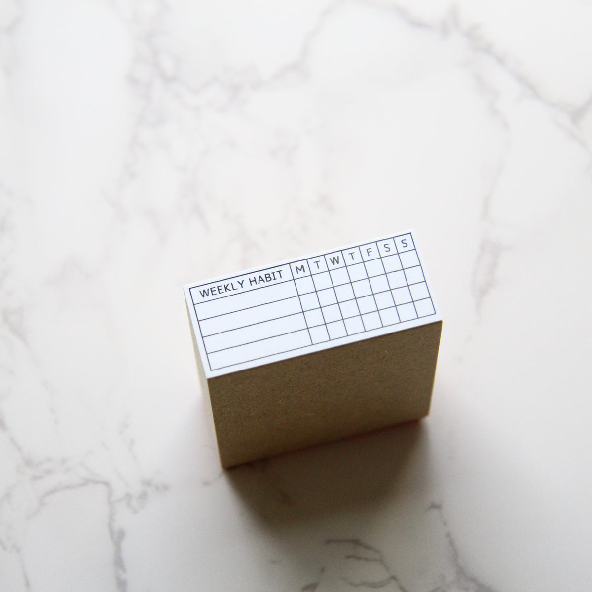 siawasehanko SUNKODO Weekly Habit Tracker Rubber Stamp – Pinky Elephant