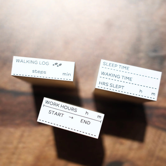 siawasehanko SUNKODO Log Series Rubber Stamps, 3 designs