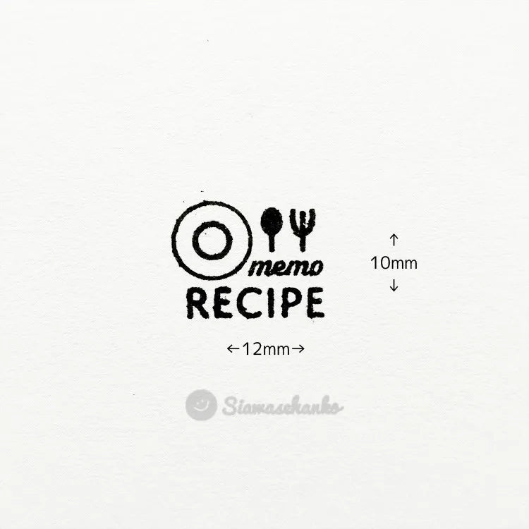 siawasehanko SUNKODO Recipe Small Rubber Stamp