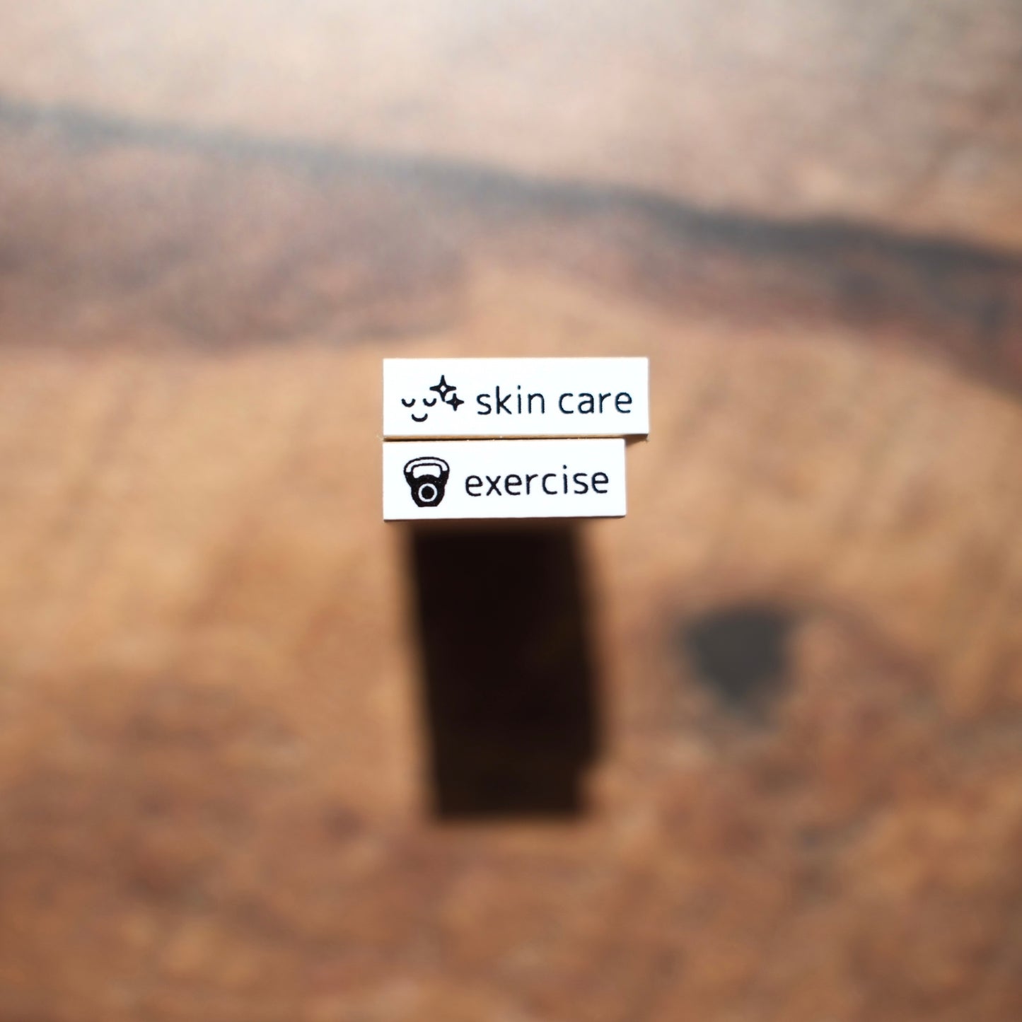 siawasehanko SUNKODO Skincare and Exercise Rubber Stamps, 2 designs