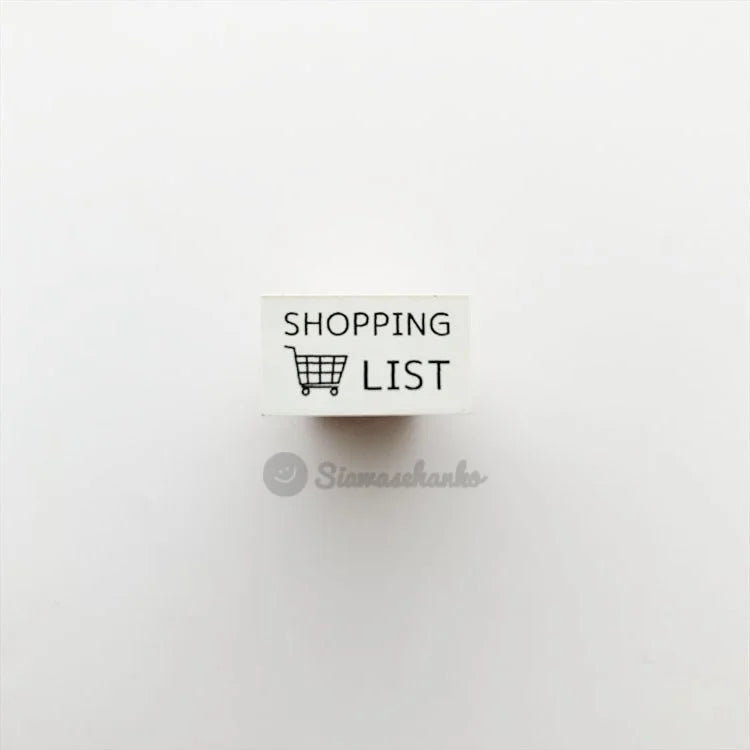 siawasehanko SUNKODO Shopping List Rubber Stamp