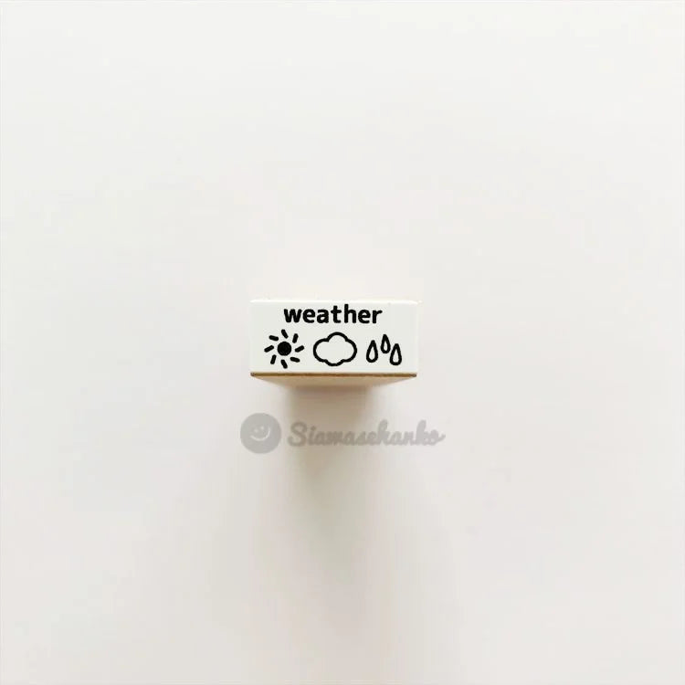 siawasehanko SUNKODO Small Weather Rubber Stamp