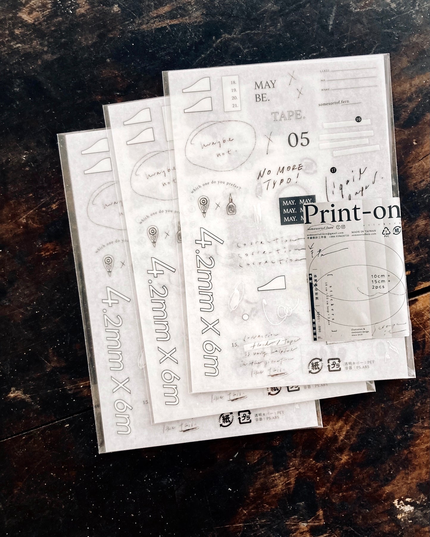 somesortof.fern Print-On Stickers - Liquid Paper