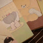 Square Studio x Pige Artist Collab Slim Notebook of Mix Paper and Illustration, 4 Designs
