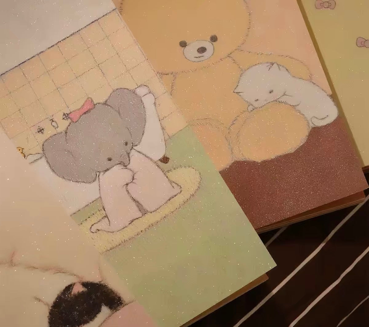 Square Studio x Pige Artist Collab Slim Notebook of Mix Paper and Illustration, 4 Designs