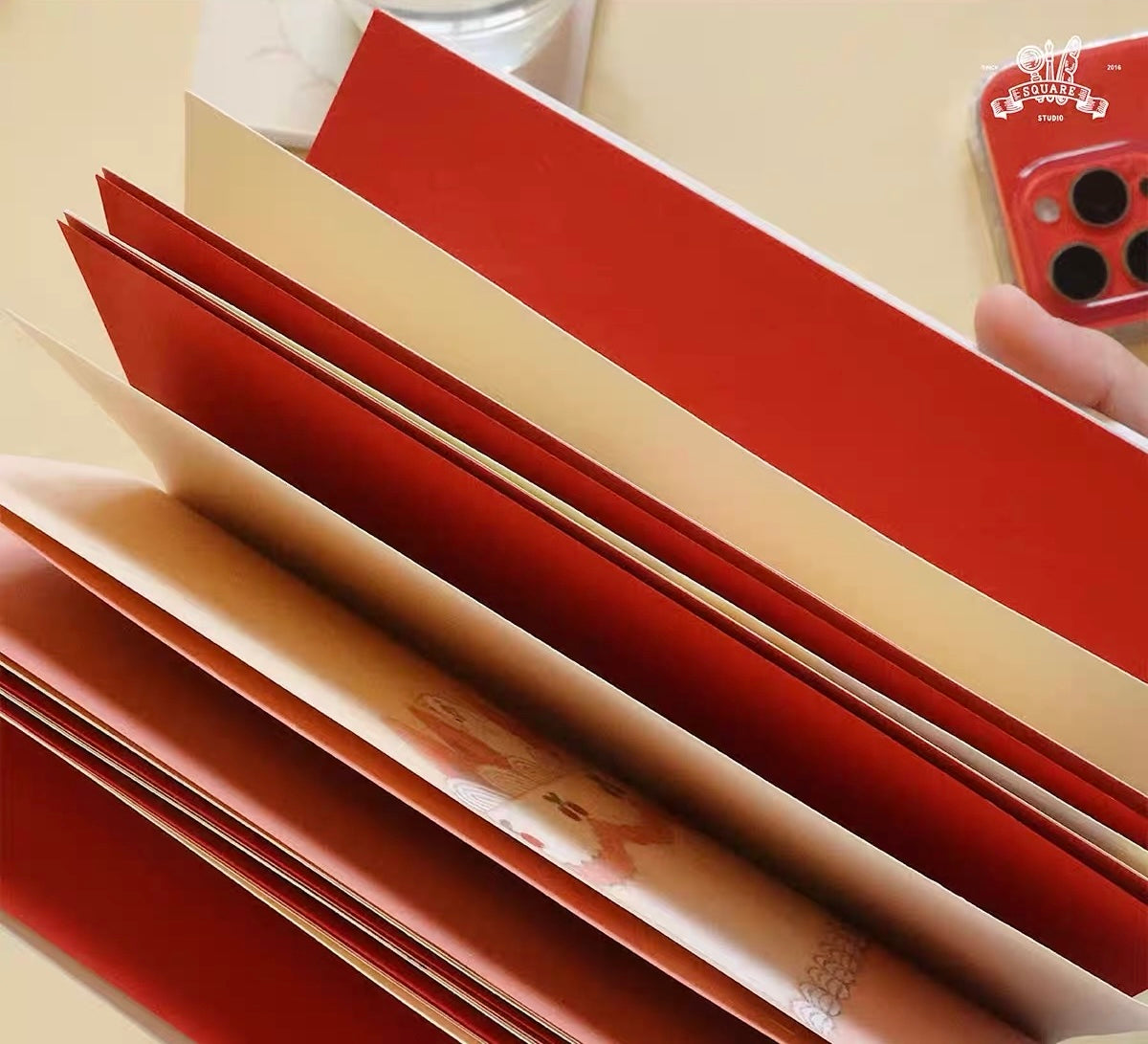Square Studio x Pige Artist Collab Slim Notebook of Mix Paper and Illustration, 4 Designs
