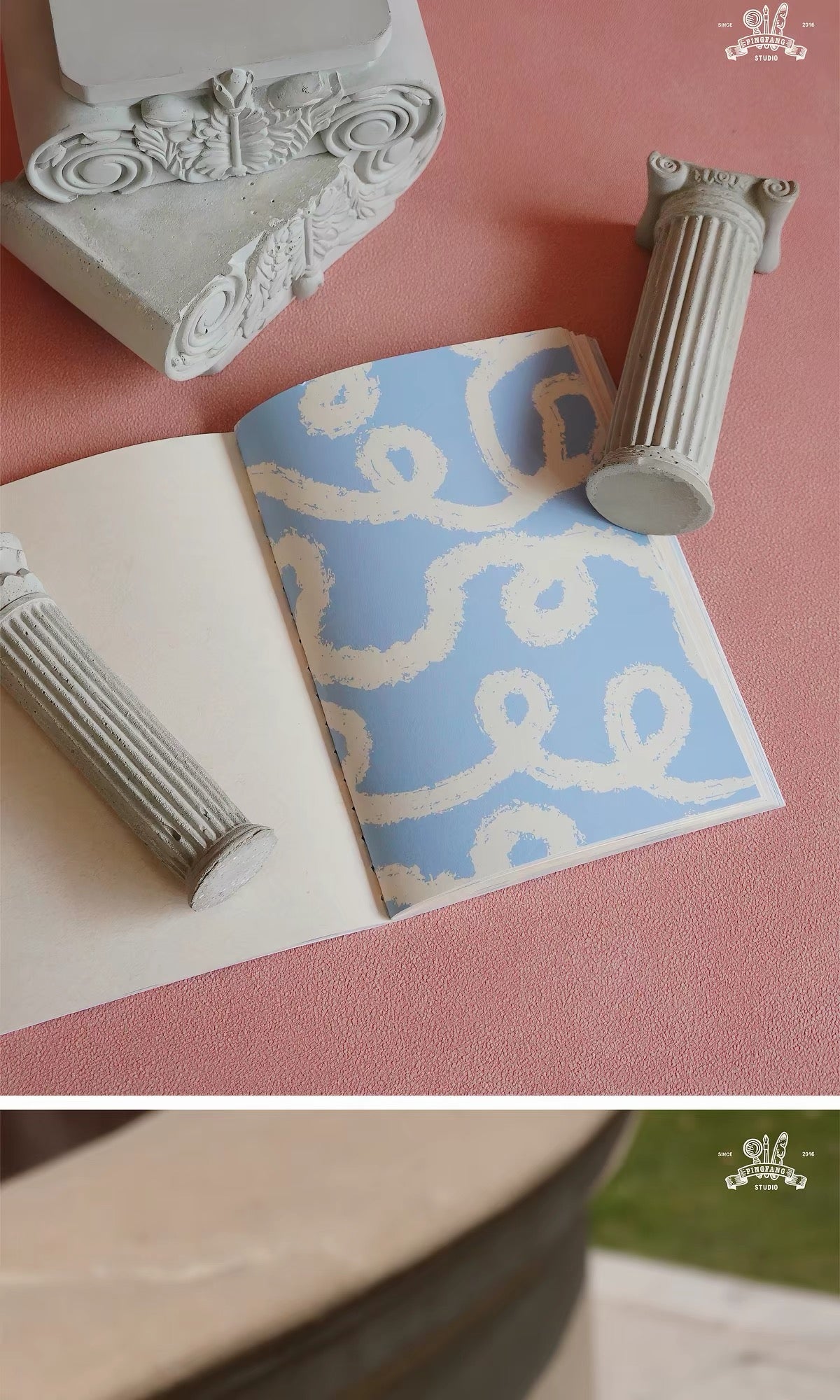 Square Studio Passport-Sized Notebook - Roma Series, 2 designs