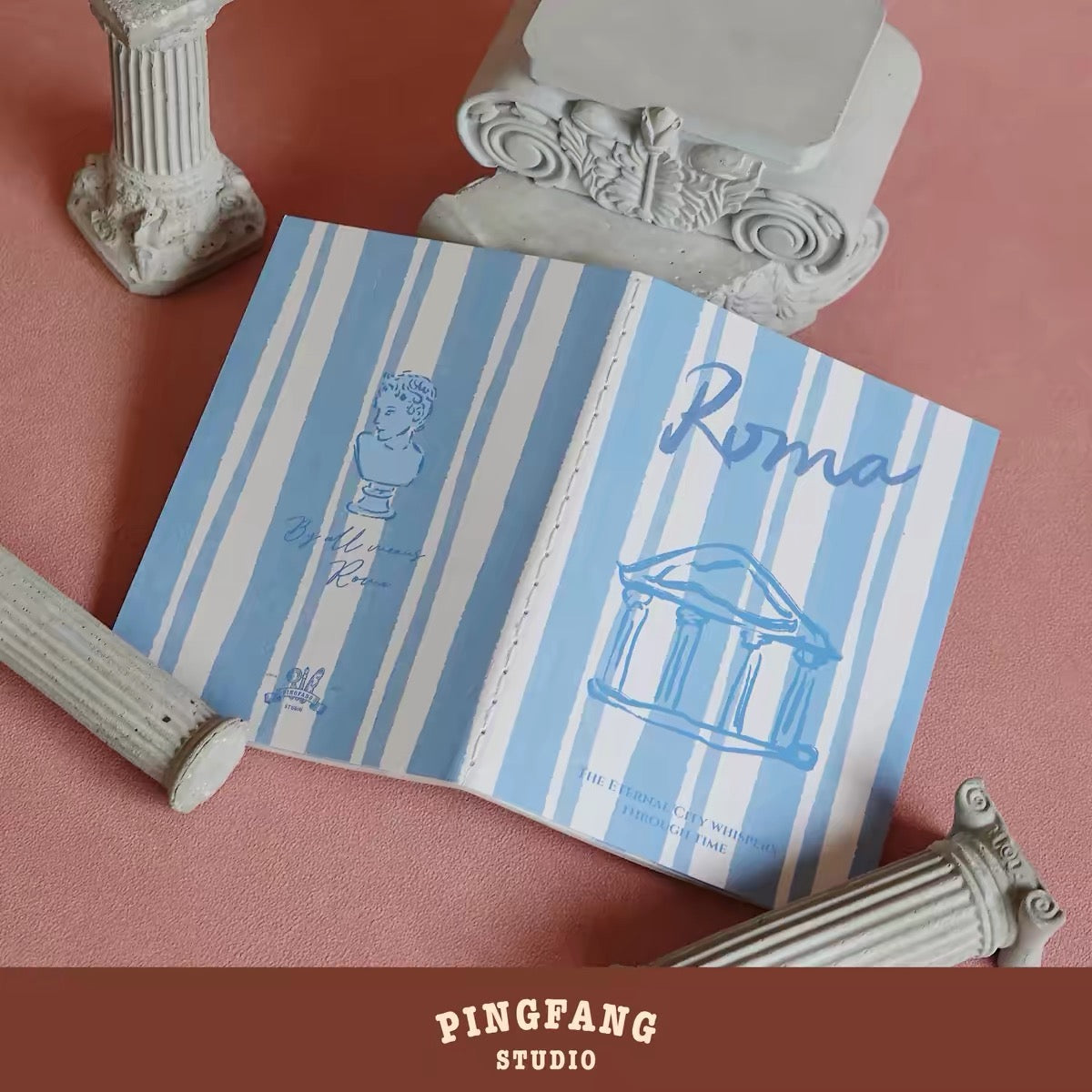 Square Studio Passport-Sized Notebook - Roma Series, 2 designs