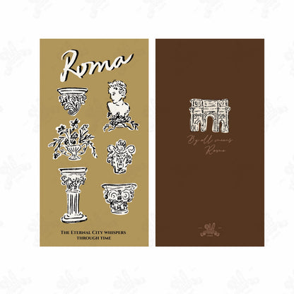 Square Studio Slim Notebook of Mix Paper - Roma Series, 2 Design