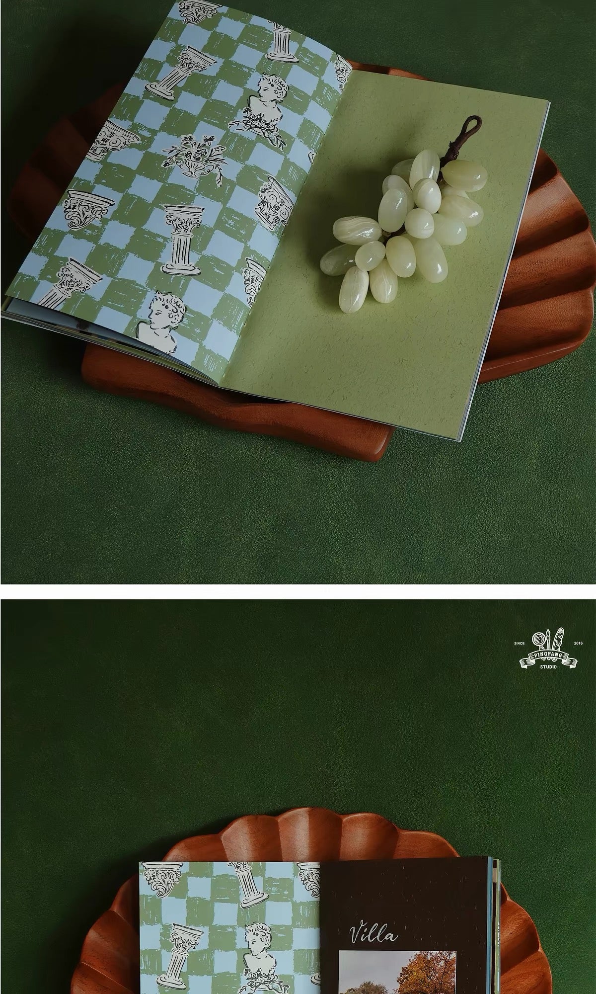 Square Studio Slim Notebook of Mix Paper - Roma Series, 2 Design