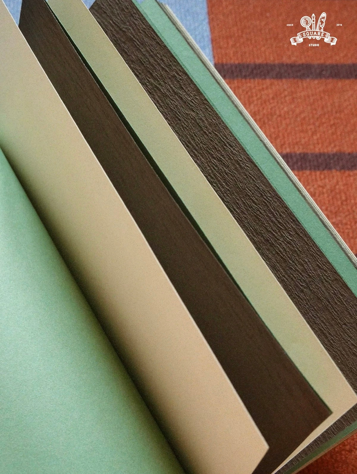 Square Studio Slim Notebook of Mix Paper - The Long Vacation, 4 Designs