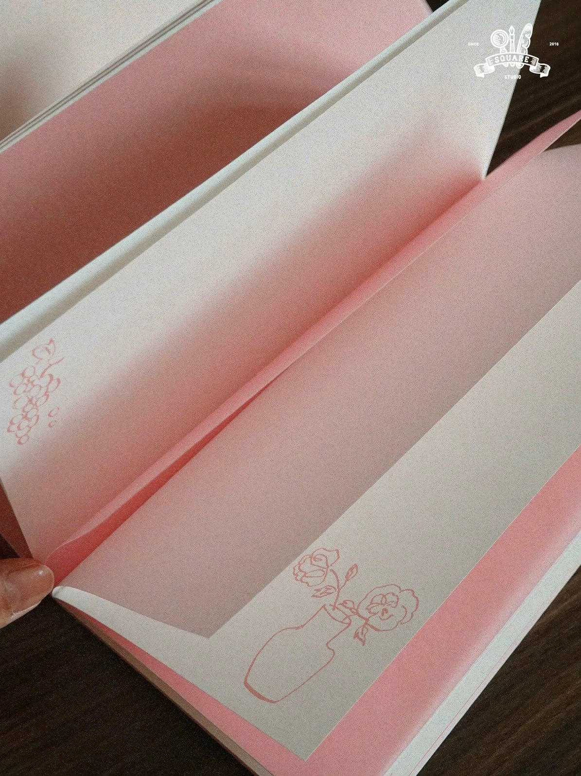 Square Studio Slim Notebook of Mix Paper - The Long Vacation, 4 Designs