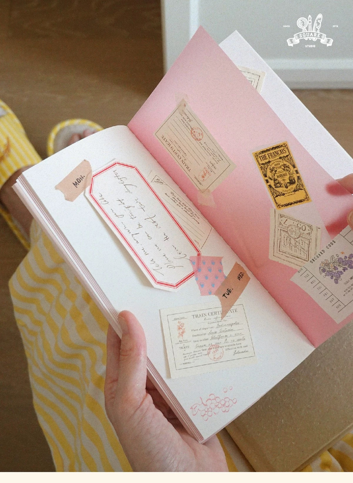 Square Studio Slim Notebook of Mix Paper - The Long Vacation, 4 Designs