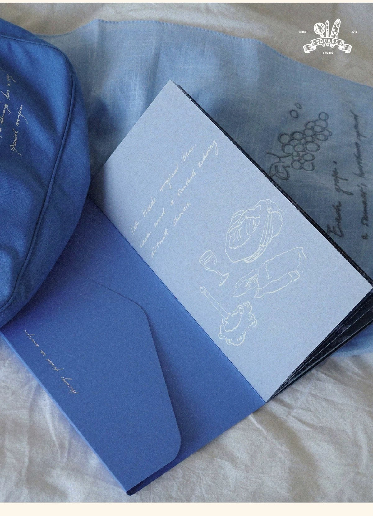 Square Studio Slim Notebook of Mix Paper - The Long Vacation, 4 Designs