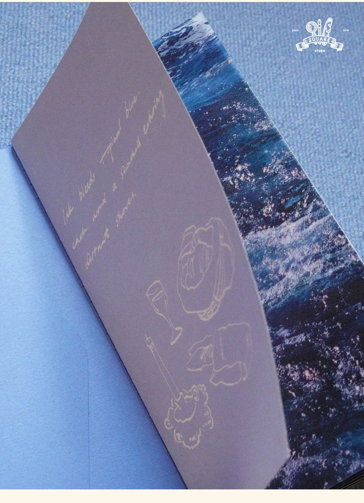 Square Studio Slim Notebook of Mix Paper - The Long Vacation, 4 Designs