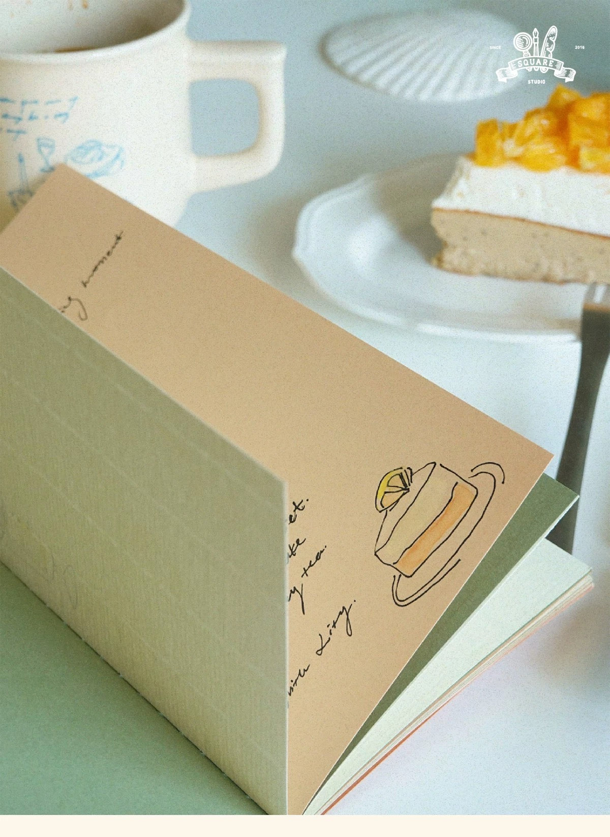 Square Studio Slim Notebook of Mix Paper - The Long Vacation, 4 Designs