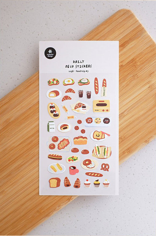 Suatelier Food Trip, Scrapbooking Diary, Food Trip Stickers