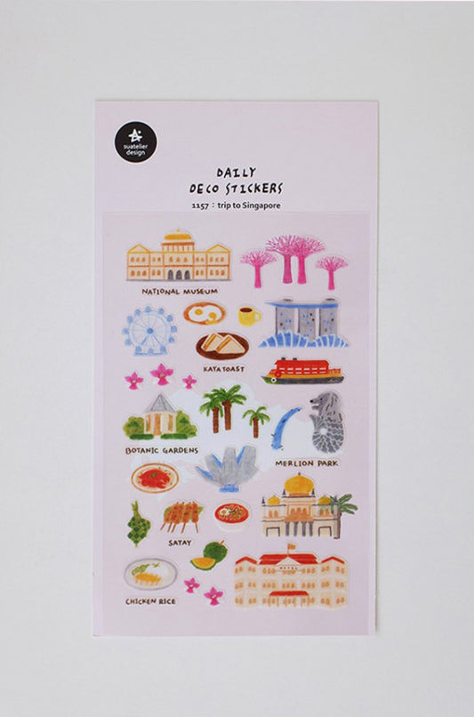 Suatelier Sticker Sheet No.1157, trip to Singapore