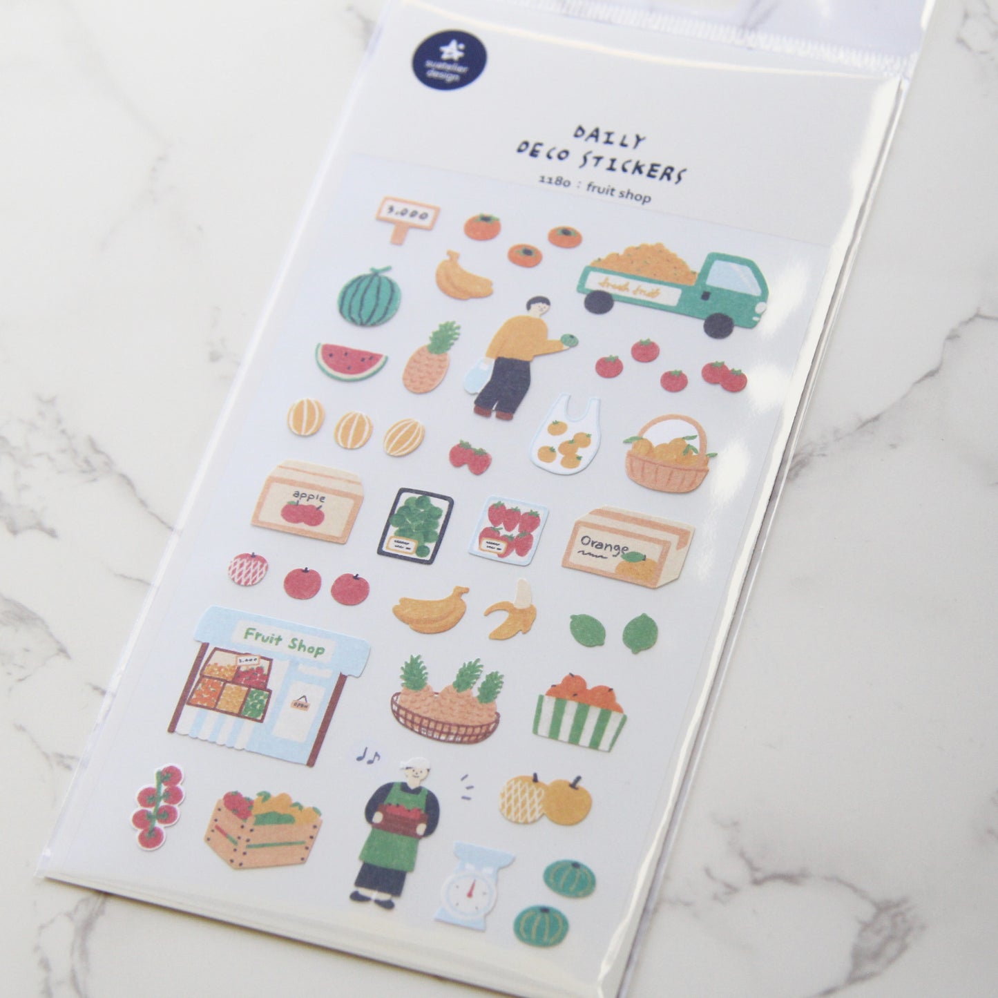 Suatelier Sticker Sheet No.1180, fruit shop