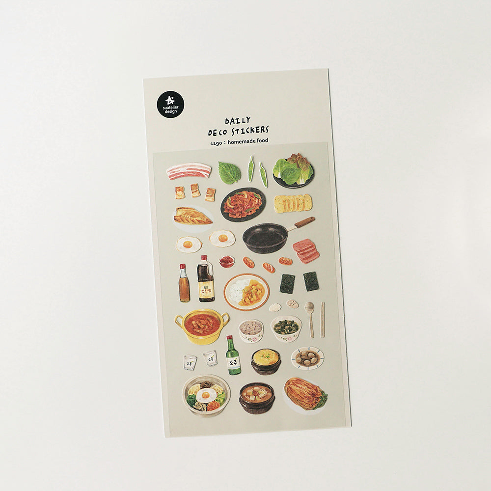 Suatelier Sticker Sheet No.1190, homemade food