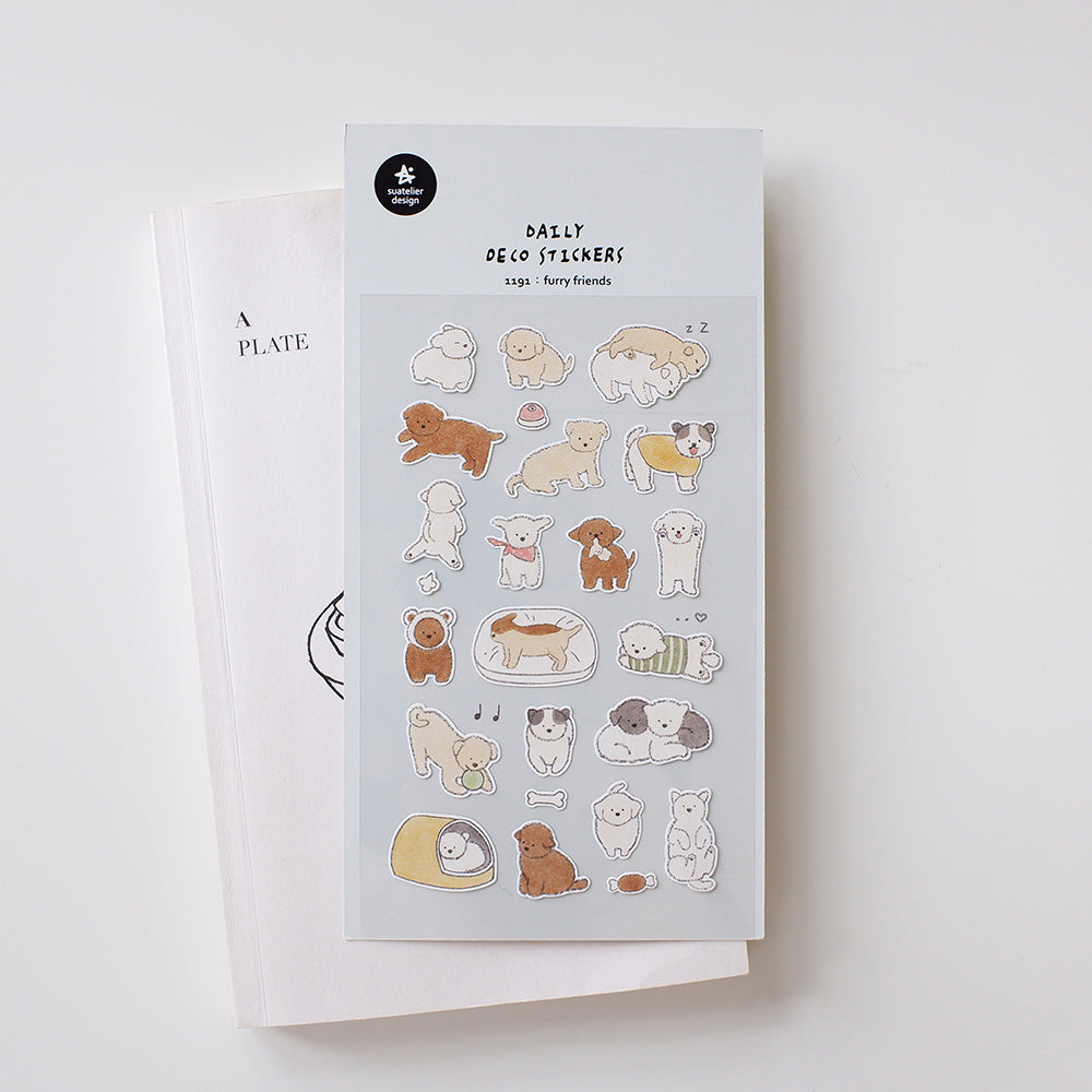 Suatelier Sticker Sheet No.1191, furry friends