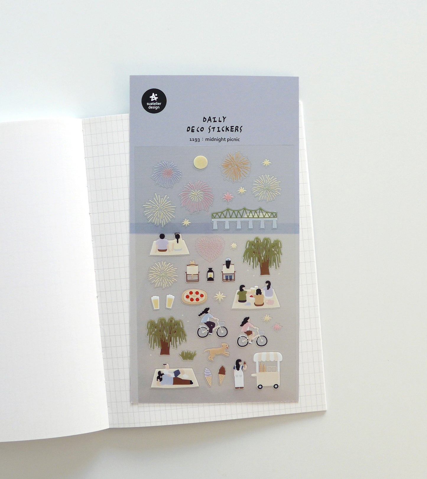 Suatelier Sticker Sheet No.1193, midnight picnic