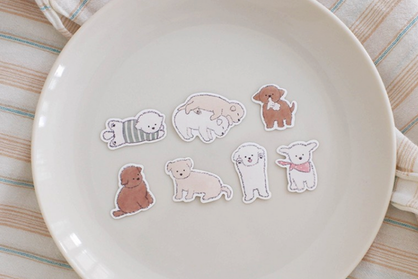 Suatelier cereal sticker flake seal packet, No.311, baby puppy