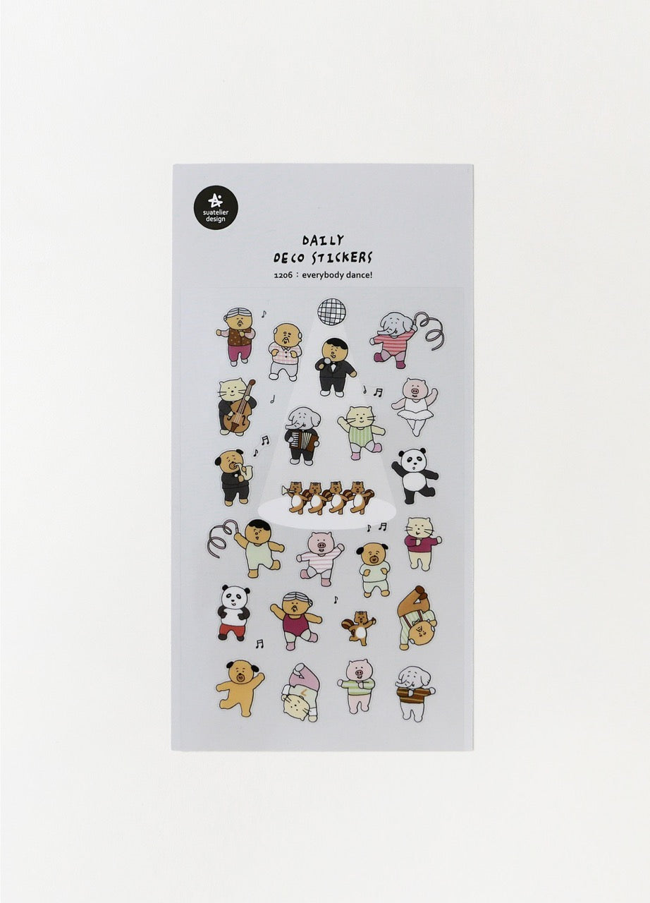 Suatelier Sticker Sheet No.1206, everybody dance!