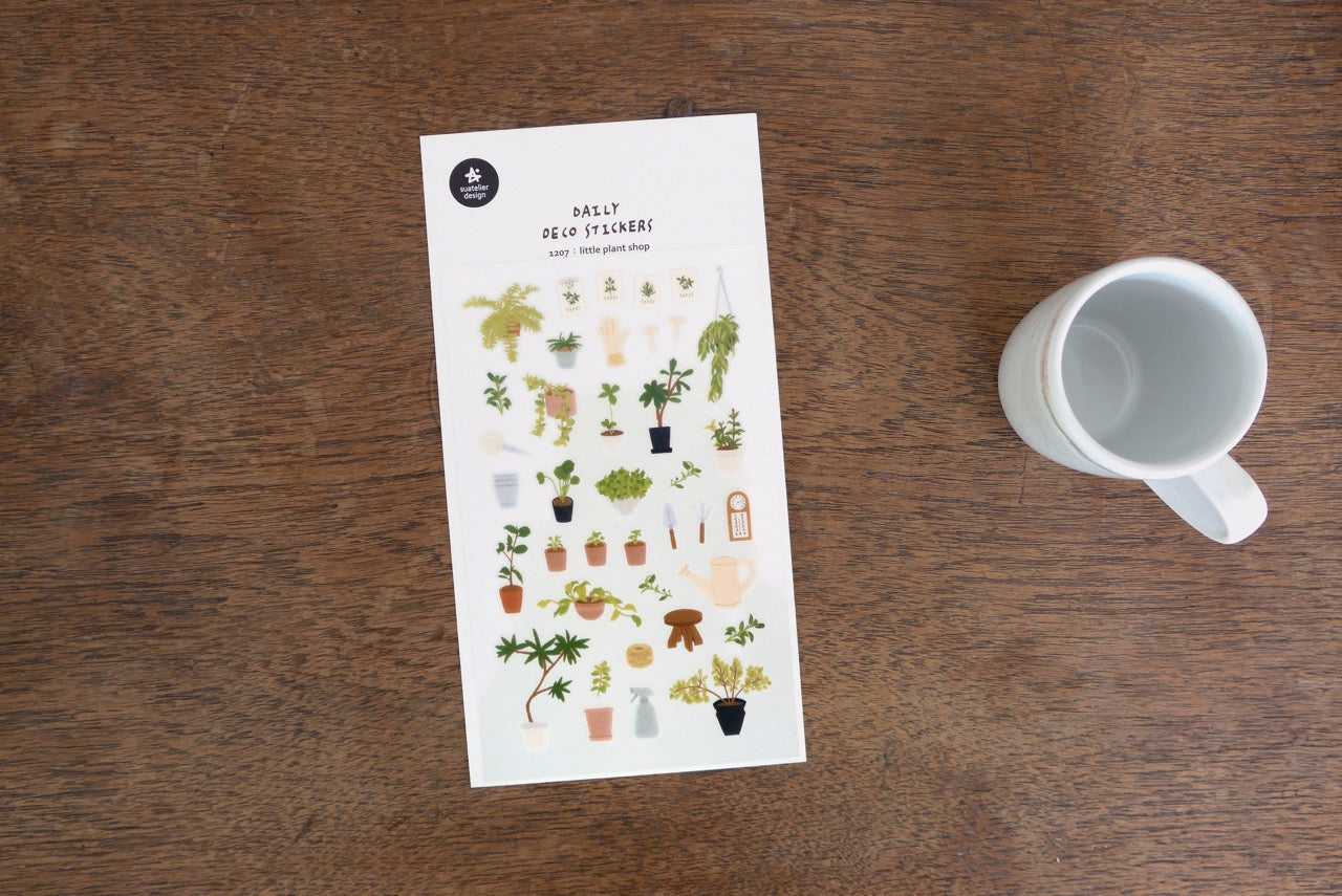 Suatelier Sticker Sheet No.1207, little plant shop