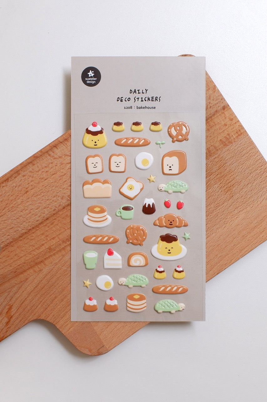 Suatelier Sticker Sheet No.1208, bakehouse (puffy sticker)