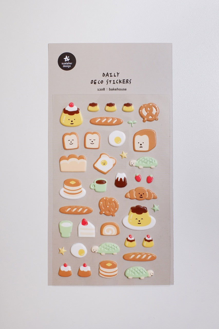 Suatelier Sticker Sheet No.1208, bakehouse (puffy sticker)