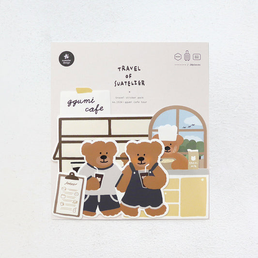 Suatelier Travel Sticker Packet - No.1534 ggumi cafe tour