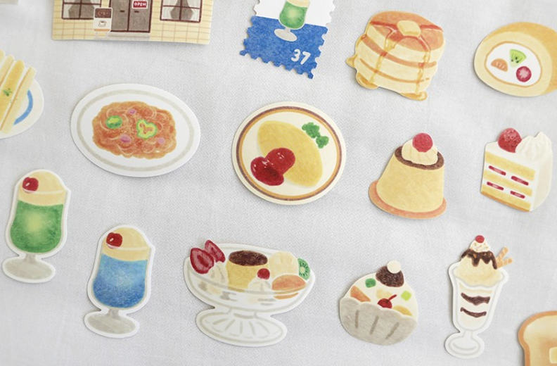 Suatelier Travel Sticker Packet - No.1535 Happy in the Cafe