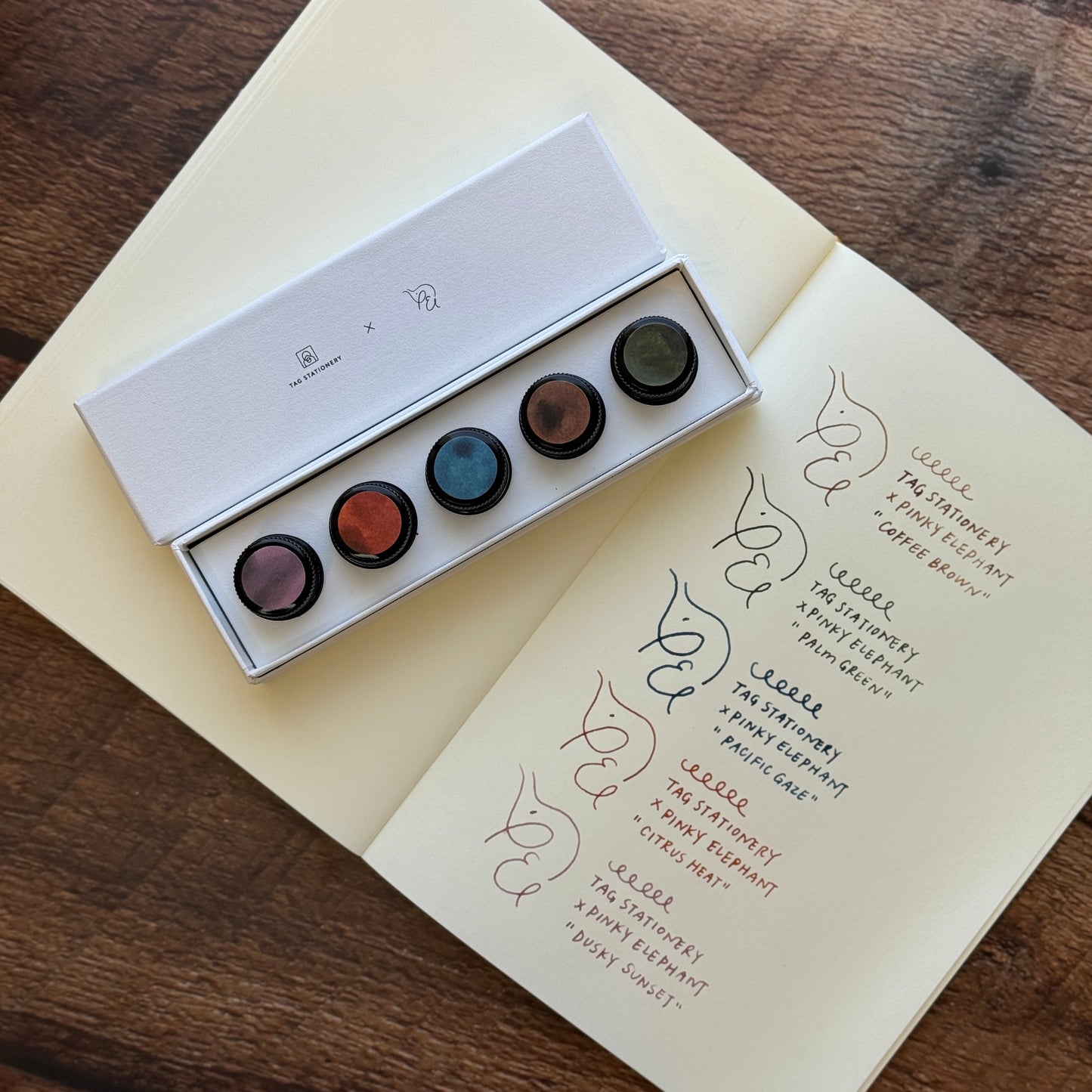Pinky Elephant x Tag Stationery Mini Ink Set